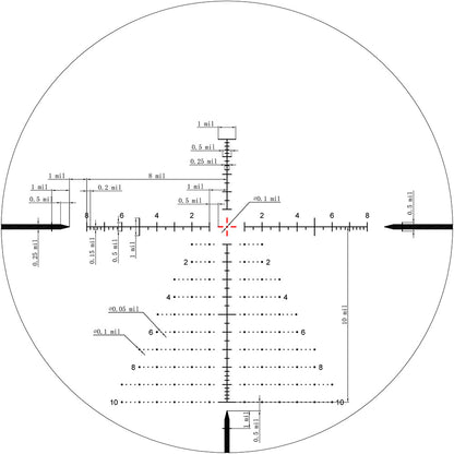 Keck precision HD 6-24×50 FFPIR MIL 30mm